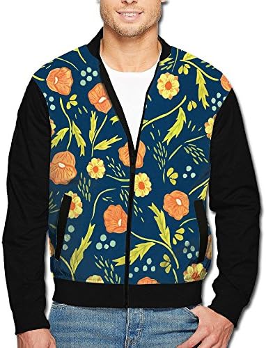 EWRFNI Vintage Daisy Print Young Men Printing Funny Jacket Gift Box