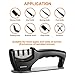BOOCOSA Kitchen Knife Sharpener – The best 3-Stage Diamond Knife Sharpener Sharpening System Suit for Any Type of Knife, and Ergonomically Designed is Chef’s Choice Knife Sharpener … (Black)