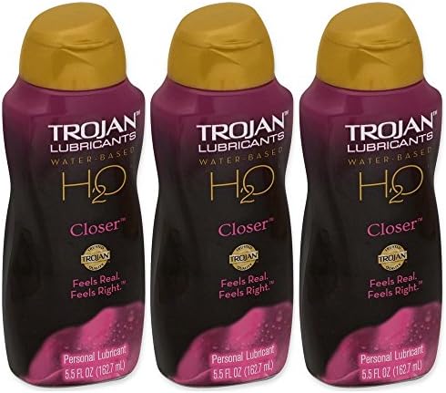 Trojan Lubricants H2o Closer Water Based Personal Lube Feels Real Feels Right : Size 5.5 Oz (3 pack)