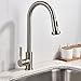 Best Commercial Stainless Steel Single Handle Pull Out Sprayer Brushed Nickel Kitchen Faucet, Pull Down Kitchen Faucets