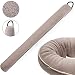 Home Intuition 3-Feet Draft Stopper Cloth Seal Weather Stop, Beige