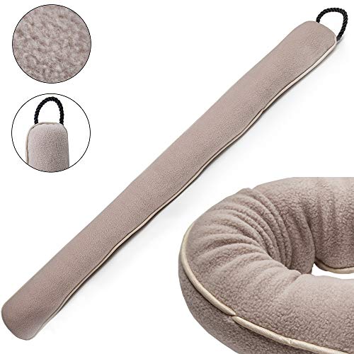 Home Intuition 3-Feet Draft Stopper Cloth Seal Weather Stop, Beige