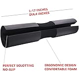 Strainho バーベルスクワットパッドの首と肩の保護パッド、快適な厚手の低反発スポンジパッド、スクワットとヒップスラスト用の重量挙げクッション、フィットスタンダードとオリンピックバー（ブラック）