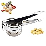 DenSan Potato Ricer Stainless Steel Potato Ricer/Fruit and Vegetables Masher Food Ricer Large Capacity 420ml-100% Stainless Steel(Silver)