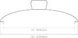 Ibili Tapa Cristal 20 cm - Glass Lid with Heat Resistant Handle view 4