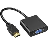 BORLTER CLAMP 1080P HDMI to VGA Adapter Converter(Male to Female) HDMI to VGA Adapter for PC, Laptop, Monitor, Projector, Xbox and More - Black