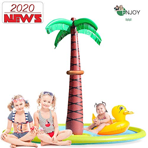BLLKE 3 in 1 Water Sprinkler Coconut Palm Tree Water Spray Mat for