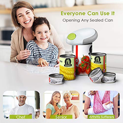 image for YOUSMART Electric Can Opener, Batteries Operated Smooth Soft Edge with