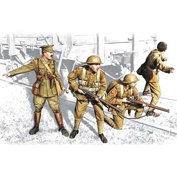 ICM Models British Infantry 1917-1918 Building Kit – 1/35 Scale, 48 Parts, Historical Model Set