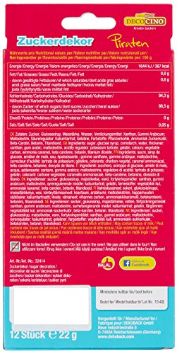 DECOCINO Cake Decor, Piraten Zucker-Dekor – 12 Stück – essbares Dekor, zum Verzieren von Cupcakes, Kuchen & Torten… – Bild 4