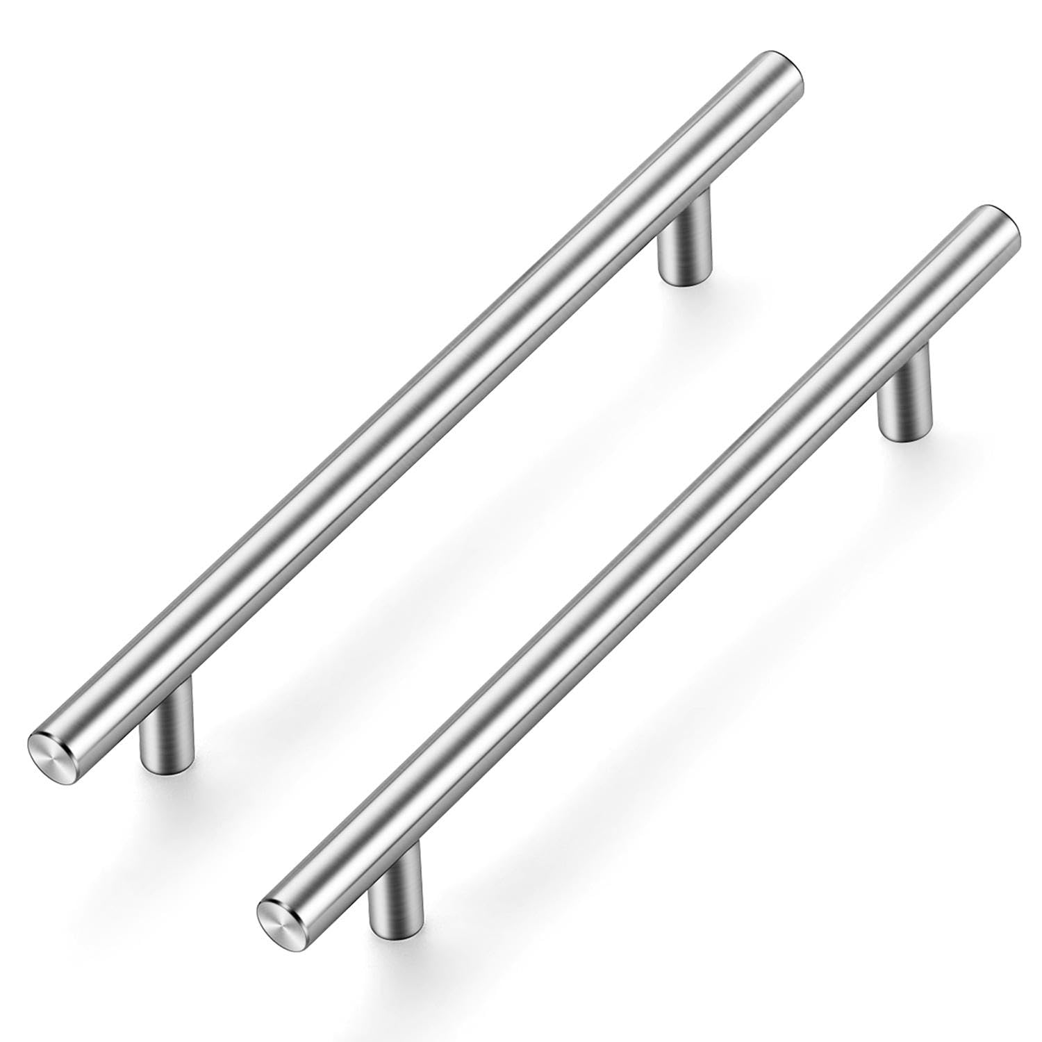 Ravinte 20 Pack Kitchen Cupboard Handles - Brushed Nickel T Bar Cupboard Handles & Bathroom Drawer Pulls (160mm Hole Center)