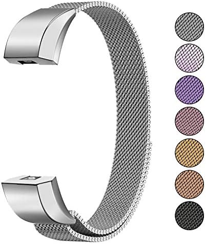 Mosonoi Compatiable with Fitbit Alta Bands, Adjustable Metal Bands Replacement Straps Fit for Fitbit Alta/Alta HR Smartwatch Women Men