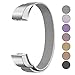 Mosonoi Compatiable with Fitbit Alta Bands, Adjustable Metal Bands Replacement Straps Fit for Fitbit Alta/Alta HR Smartwatch Women Men(Small, Silver)