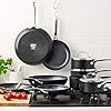 GreenChef-Milk-Pan-with-2-Spouts-Non-Stick-Aluminium-Cookware-Induction-Oven-Safe-Pot-16-cm16-Litre GreenChef Berlin Rocks Non-Stick 16 cm/1.6 Litre Milk Pan, PFAS Free, Black