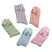 MQELONG Womens Super Soft Fuzzy Cozy Home Sleeping Socks Microfiber Winter Warm Slipper Socks (5 Pairs Bowknot)