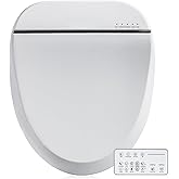 ZMJH A102DS-W Electronic Bidet Toilet Seat, Round, Smart Unlimited Warm Water, Heated Seat with Slow Closes, Vortex Wash, Warm Dryer, Rear and Front Wash, Remote Control, Night Light, White
