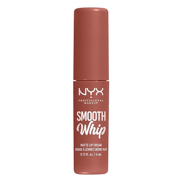 NYX PROFESSIONAL MAKEUP SMOOTH WHIP MATTE LIP CREAM, LONG LASTING, MOISTURIZING, VEGAN LIQUID LIPSTICK – TEDDY FLUFF (MIDTONE PINKY BROWN)