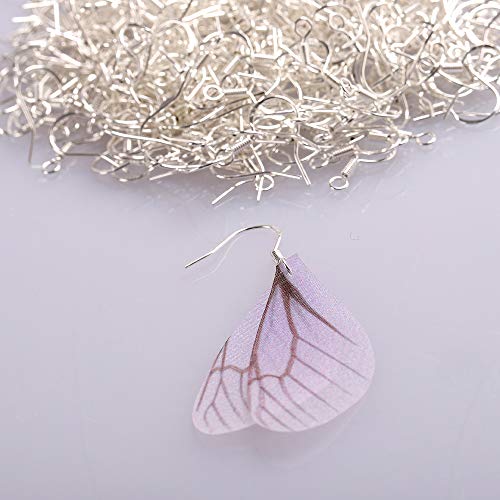 Coobbar 200Pcs/lot Jewelry Finding 925 Sterling Silver Earrings Hook Unisex Sterling Silver Jewelry Ear Hooks Earring Findings - Thumbnail 3