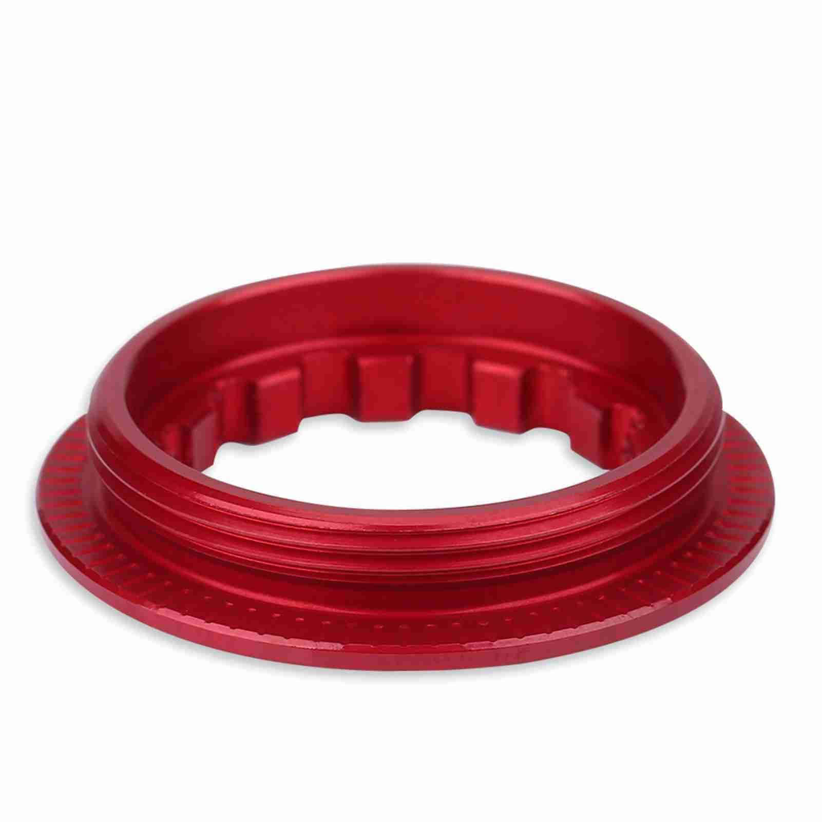 Dilwe Cassette Lock Ring Cover, Ultra-Light Compact Bicycle Flywheel Ring Protector for Mountain and Road Bikes (Red)