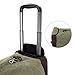 S-ZONE Oversized Canvas Leather Trim Travel Tote Duffel Weekend Bag Wheel Version 50L