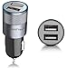 Car Charger,WirelessFinest,Dual Port 3.1A USB Car Charger Adapter for Apple iPhone 11 Pro Max X XR 8/8 Plus 7/7 Plus 6S/6S Plus 6/6 Plus 5S, Apple iPad Pro/4/3/2/Mini, iPod, Samsung Galaxy S8/S7/S6