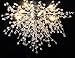 GDNS Chandeliers Hand Made Firework LED Light Stainless Steel Crystal Pendant Lighting Ceiling Light Fixtures Chandeliers Lighting,Dia 23.5 inch