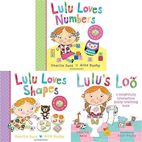 Lulu Series Pack Set : Lulu Loves Numbers + Lulu Loves Shapes + Lulu's Loo (Set of 3 Books)