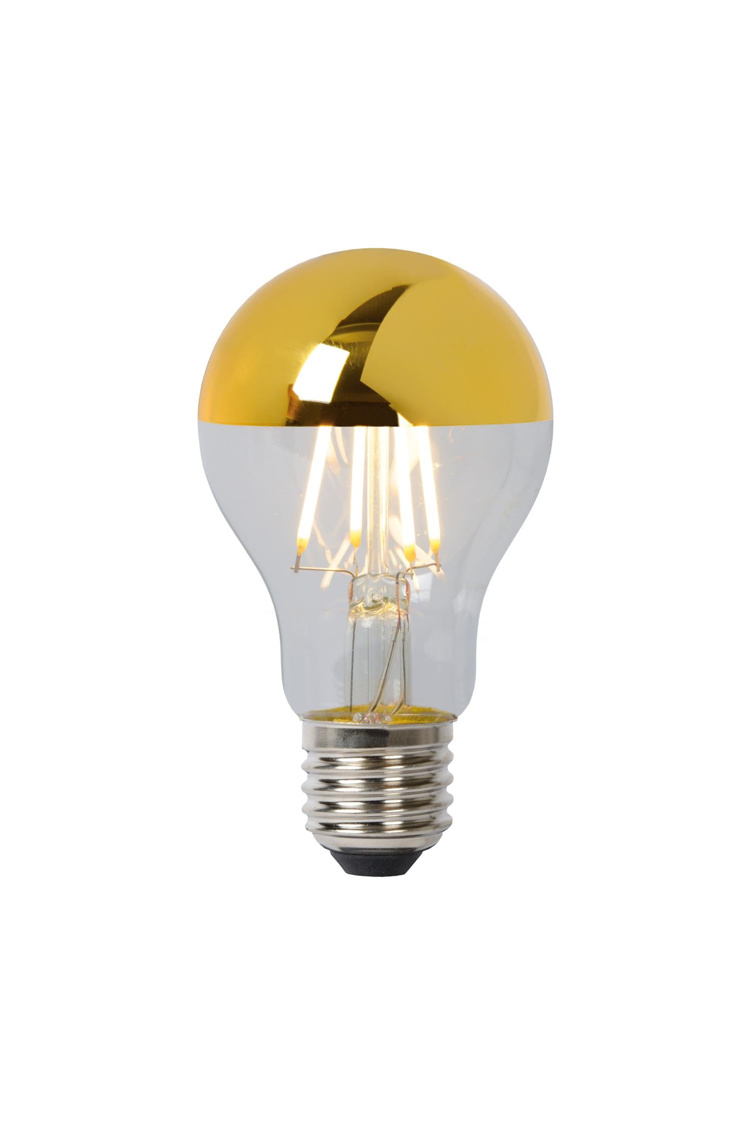 Lucide LED Bulb - Filament Bulb - Ø 6 cm - LED Dim. - E27-1x5W 2700K - Gold