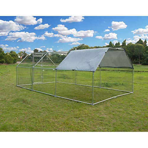 Large Metal Chicken Coop Walkin Poultry Cage Hen Run House Rabbits