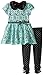 Nannette Little Girls' 2 Piece Fashion Pant Set with Printed Grosgrain Pullover