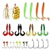 RUNCL Anchor Box - Paddle Tail Worms, Swimbaits, Soft Fishing Lures Ribbed Design Big Boot Tail 2-1/2in (Pack of 25)
