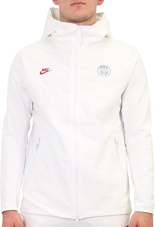 paris saint germain white hoodie