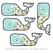 Vineyard Vines Colorful Fruits Whale Stickers, Vinyl Decal - UV Protected & Waterproof, 2