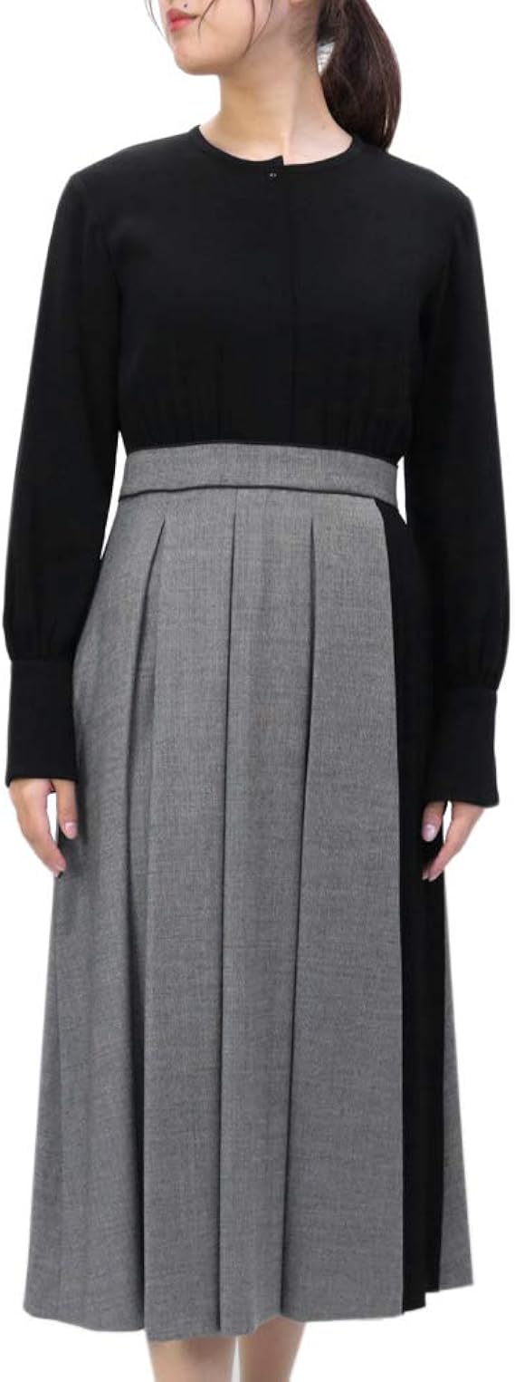 マックスマーラ ステュディオ 長袖 ワンピース ブラック グレー Livia Bk Gl 0 レディース 並行輸入品 ワンピース チュニック 通販 Amazon