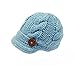 zefeb Baby Boys Crochet Knit Newsboy Cap Photography Brim Buttons Hat Samll Blue