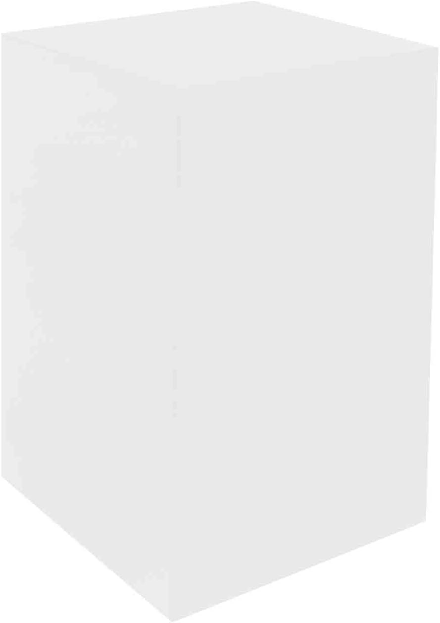 Marketing Holders Pedestal Art Stand Easel Display Decor Collectible Cube Riser 5 Sided Show Case (1, 12"w x 12"d x 19"h White)