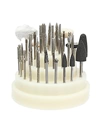 40 brocas de baja velocidad para micropulido, incluye quemador de carburo de tungsteno, pulidoras de silicona, quemadores de diamantes, cepillo de pelo de Dr. House