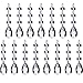 Outus Clear Crystal Pendants Teardrop Chandelier Pendants Glass Prisms Beads Strands, 15 Pack