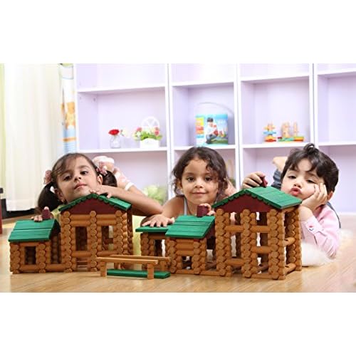 Smart Builder Master Cabin Log Set Includes 400 Pieces Of