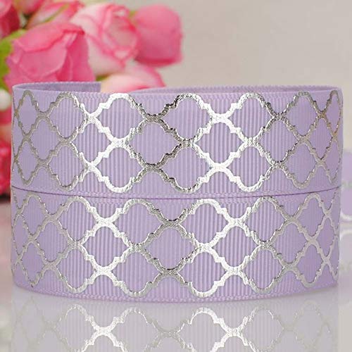 FARMERLY 7/8" 22mm Good Quality foil Solid Grosgrain Ribbon Metallic foil Ribbon: 430, 50yards