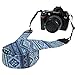 Elvam Universal Men and Women Camera Strap Belt Compatible with All DSLR Camera and SLR Camera - Blue Pattern Striped