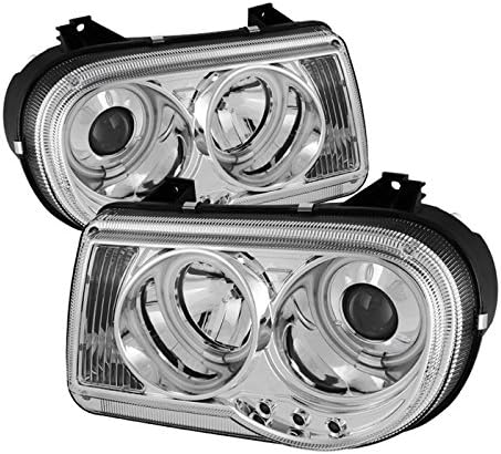 Spyder Auto :: PRO-YD-C300C-CCFL-C Chrysler 300C 05-10 Projector Headlights - CCFL Halo - LED ( Replaceable LEDs ) - Chrome -High H1 (Included) - Low 9006 (Not Included)
