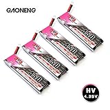 4pcs GNB 450mAh 1S HV LiPo Battery JST-PH 2.0 3.8V 80C PowerWhoop mCPX Connector for EMAX Tinyhawk Beta75S Torrent 110 Kingkong 90GT Amor 90 Micro FPV Racing Drone