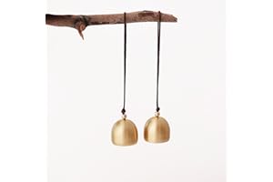 2pcs Small Hanging Bells Decoration Camping Tent Fengshui Bell for Good Luck Wealth and Safe Window Home Pendant Wind Chime