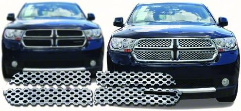 Premium OEM Style Chrome Grille Overlay Insert for 2011-2013 Dodge Durango SXT, Crew, Express