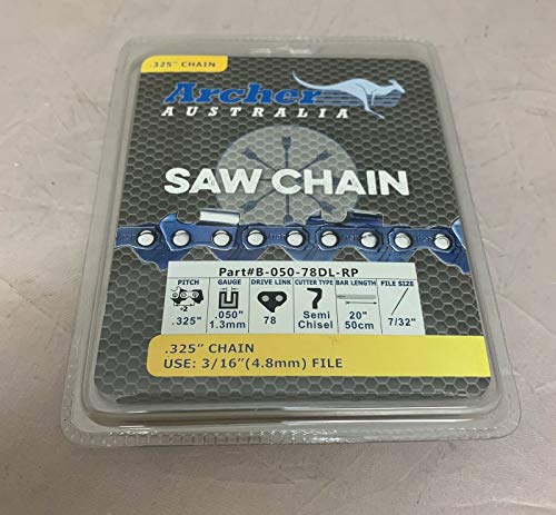 Archer 20" .325-050-78DL Ripping Chainsaw Chain Replaces Husqvarna Jonsered K1CRP-78E