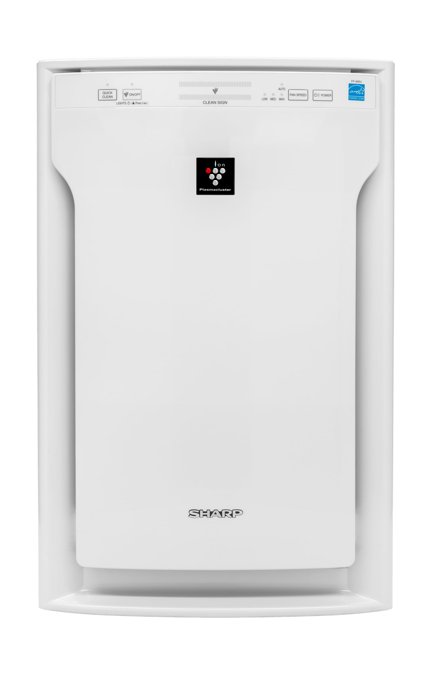 SHARP Air Purifier with Plasmacluster Ion Technology and Triple Filtration, including True HEPA Filter. Covers up to 2,198 sq. ft. for Large Rooms, for Dust, Smoke, and Pollen. FPA80UW
