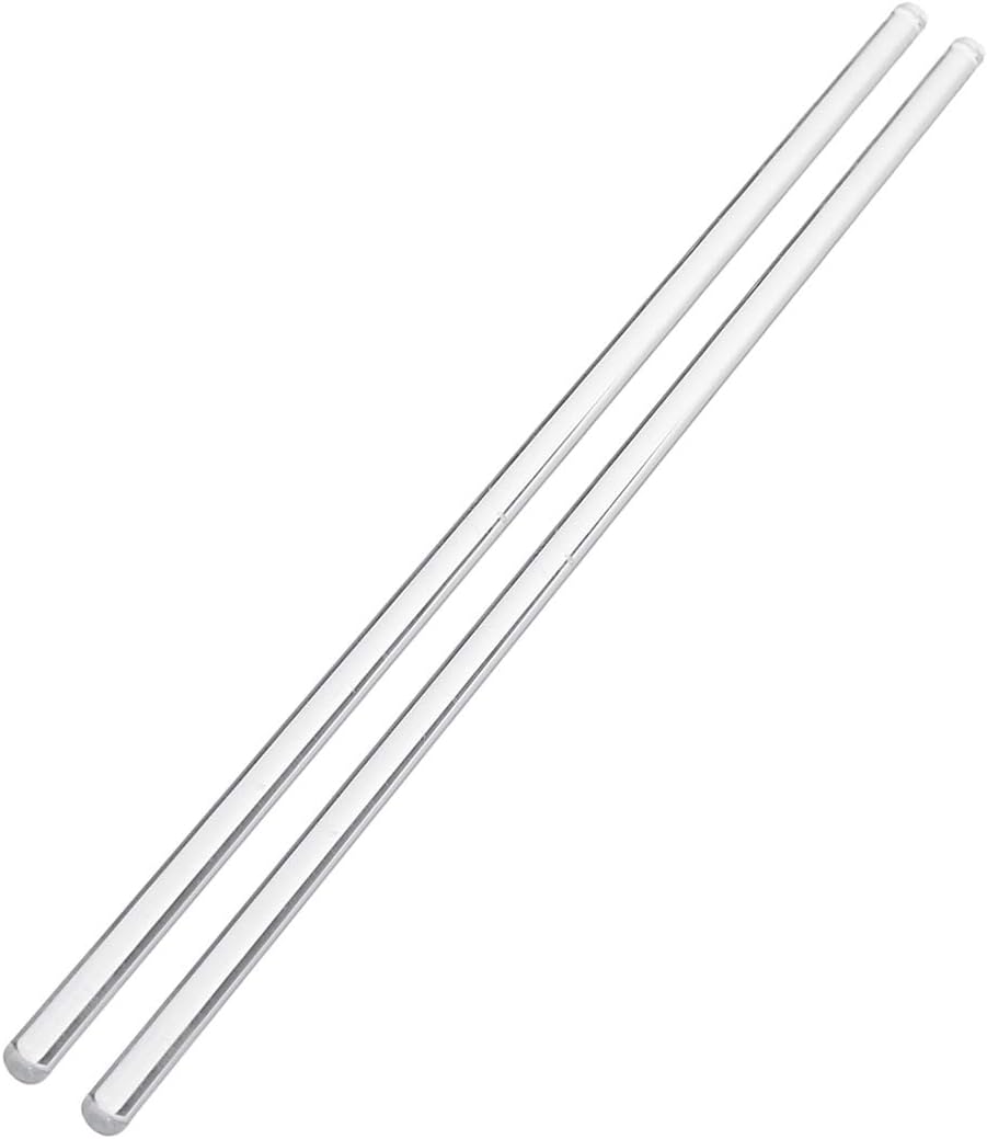 Vivona 2Pcs Laboratory Experiment Glass Stirring Mixing Rod Stirrer Mixer 6mm x 250mm
