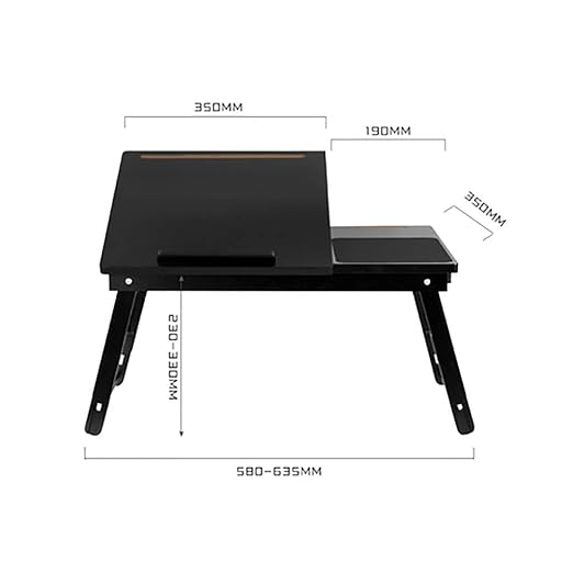 QSJY Folding table Mesa Plegable Mesa para Laptop Mesa de Cama ...