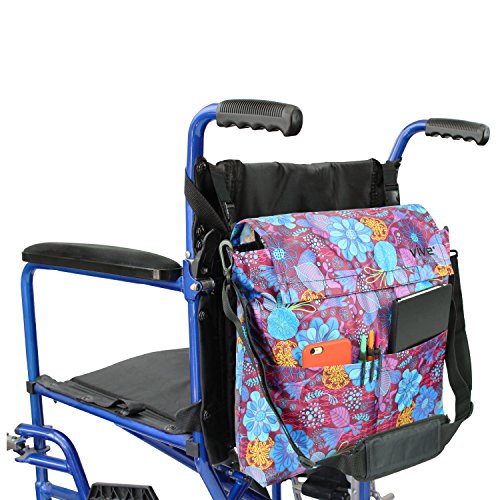 Wheelchair bag by vive - accessory storage bag for carr…